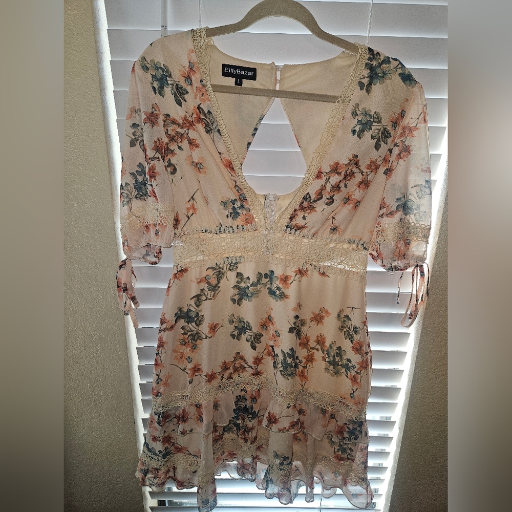 Floral Cream Dress